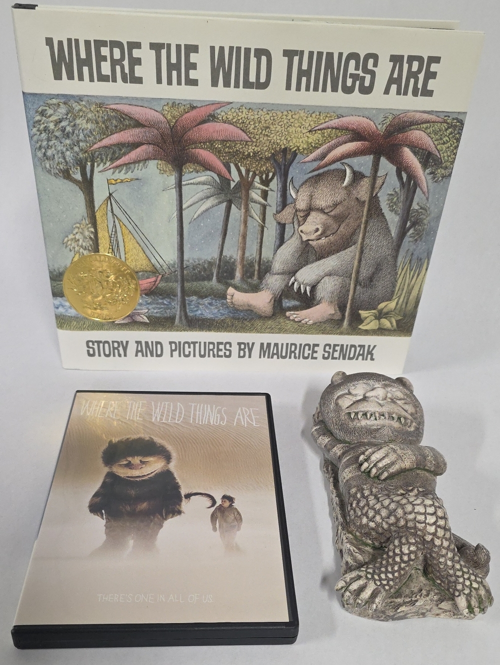 Rare Prager 1997 Figurine Moishe - Where The Wild Things Are, Book & DVD Lot